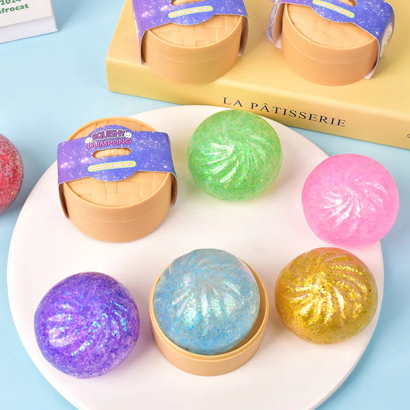SquishyMania Mini Glitter Squishy Bun