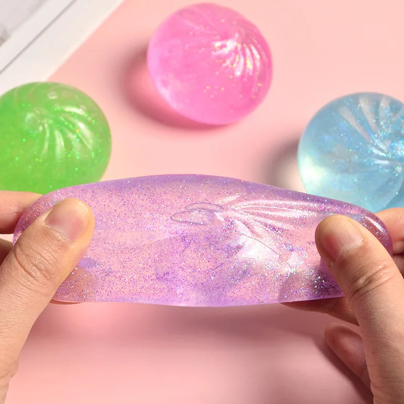 SquishyMania Mini Glitter Squishy Bun