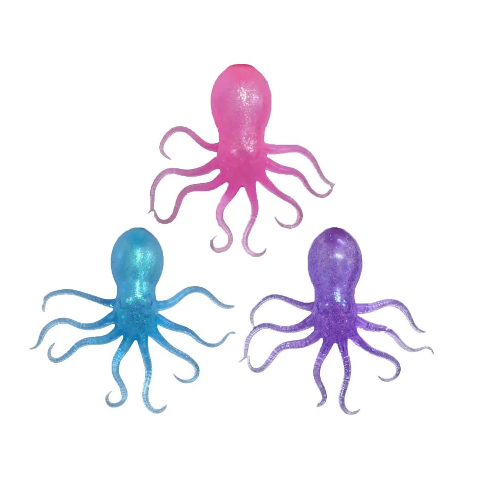 SquishyMania Glitter Octopus Squishy Toy
