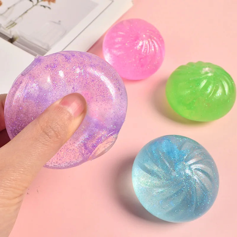 SquishyMania Mini Glitter Squishy Bun
